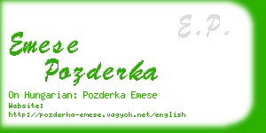 emese pozderka business card